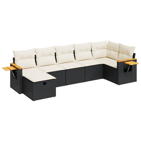 Loungeset Met Kussens Poly Rattan - Afbeelding 2