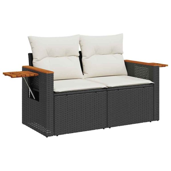 Loungeset Met Kussens Poly Rattan - Afbeelding 5