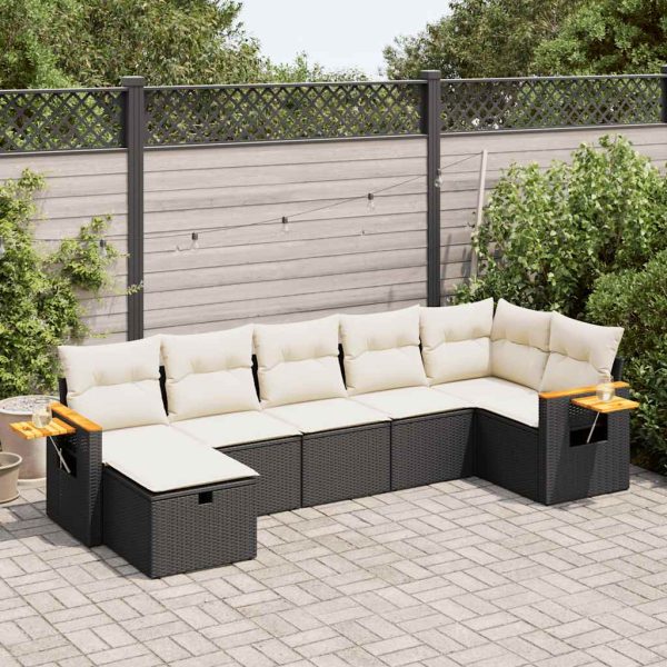 Loungeset Met Kussens Poly Rattan - Afbeelding 20