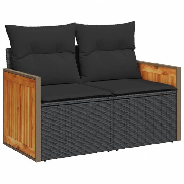 4-Delige Loungeset Met Kussens Poly Rattan - Afbeelding 4