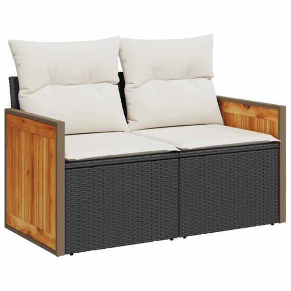 Loungeset Met Kussens Poly Rattan - Afbeelding 4