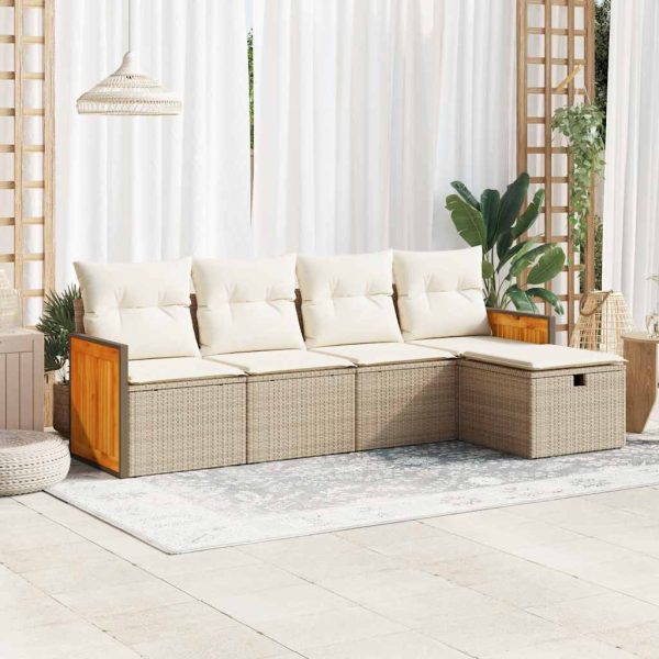 Loungeset Met Kussens Poly Rattan - Afbeelding 19