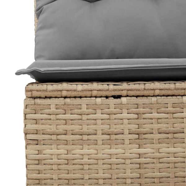 Loungeset Met Kussens Poly Rattan - Afbeelding 9