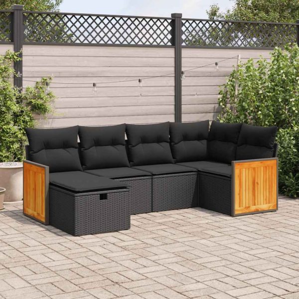 Loungeset Met Kussens Poly Rattan - Afbeelding 20