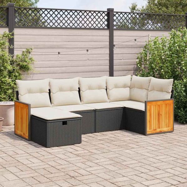 Loungeset Met Kussens Poly Rattan - Afbeelding 19