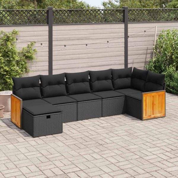 Loungeset Met Kussens Poly Rattan