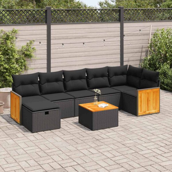 Loungeset Met Kussens Poly Rattan - Afbeelding 16