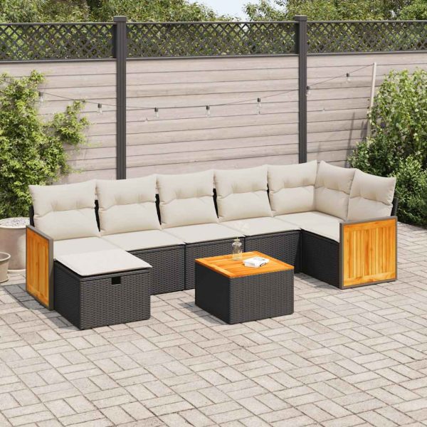 Loungeset Met Kussens Poly Rattan - Afbeelding 14