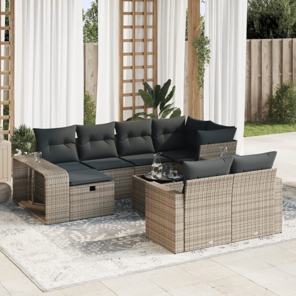 11-Delige Loungeset Met Kussens Poly Rattan - Afbeelding 23