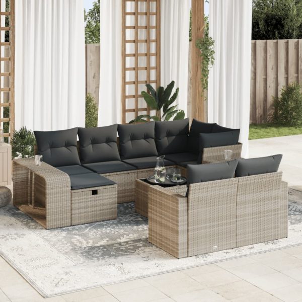 11-Delige Loungeset Met Kussens Poly Rattan - Afbeelding 21