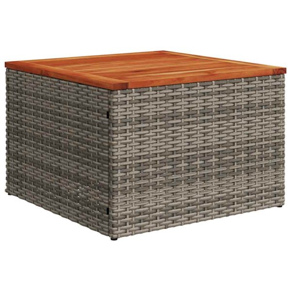 11-Delige Loungeset Met Kussens Poly Rattan Grijs - Afbeelding 7