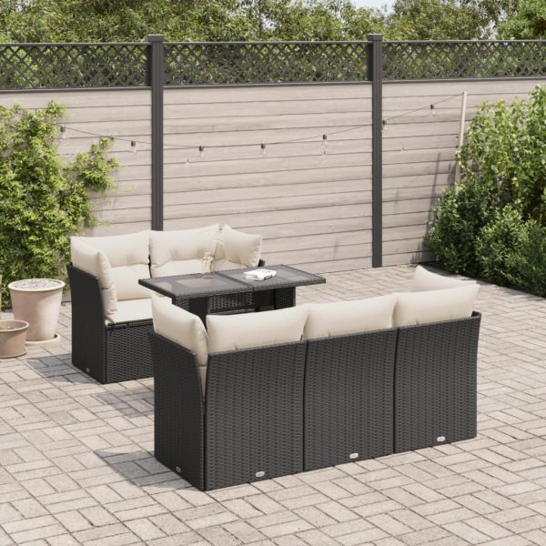 6-Delige Loungeset Met Kussens Poly Rattan - Afbeelding 14