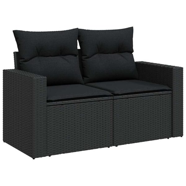 5-Delige Loungeset Met Kussens Poly Rattan - Afbeelding 4