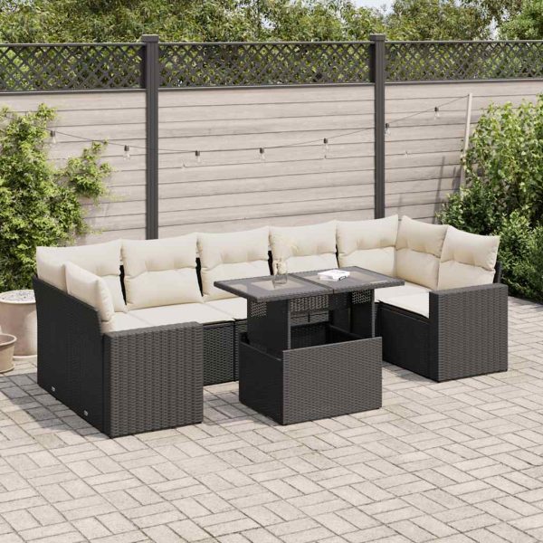 8-Delige Loungeset Met Kussens Poly Rattan - Afbeelding 13