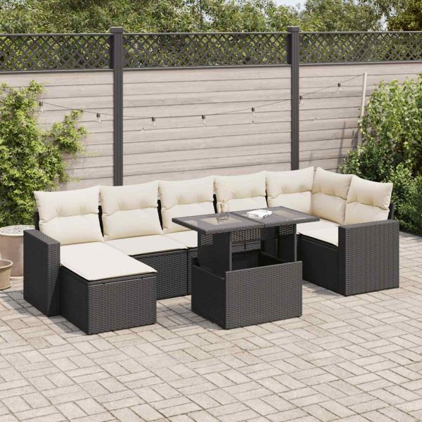 8-Delige Loungeset Met Kussens Poly Rattan - Afbeelding 17