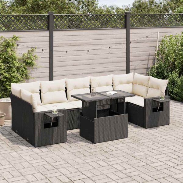 8-Delige Loungeset Met Kussens Poly Rattan - Afbeelding 17