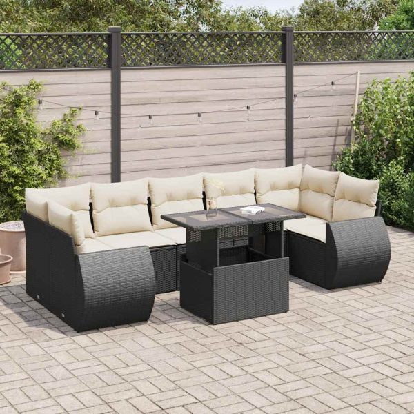 8-Delige Loungeset Met Kussens Poly Rattan - Afbeelding 18