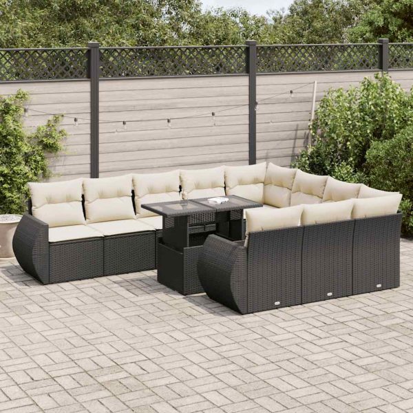 1 Loungeset Met Kussens Poly Rattan - Afbeelding 16