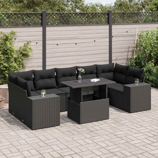 8-Delige Loungeset Met Kussens Poly Rattan