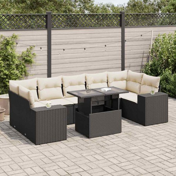 8-Delige Loungeset Met Kussens Poly Rattan - Afbeelding 16