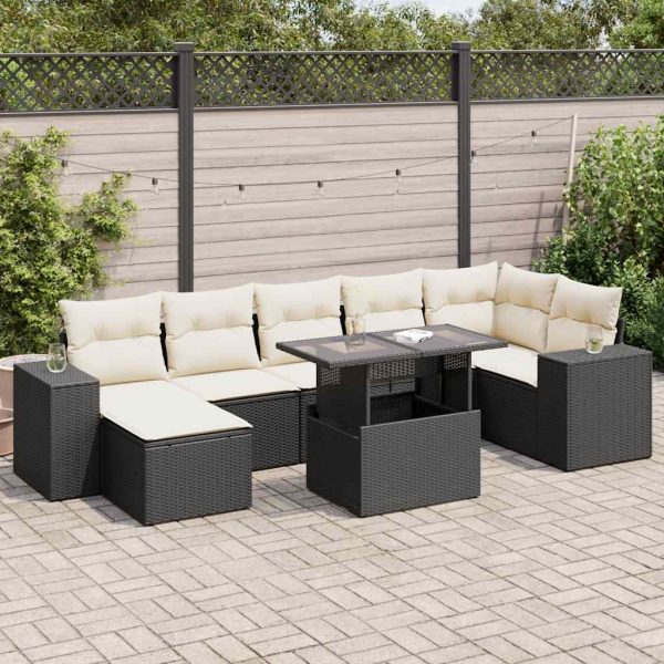 8-Delige Loungeset Met Kussens Poly Rattan - Afbeelding 18