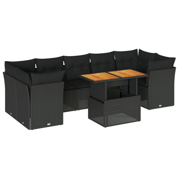 8-Delige Loungeset Met Kussens Poly Rattan - Afbeelding 2