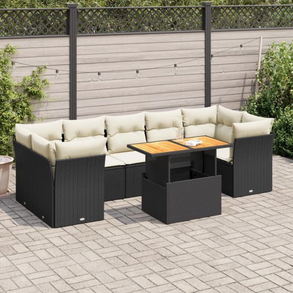 8-Delige Loungeset Met Kussens Poly Rattan - Afbeelding 16