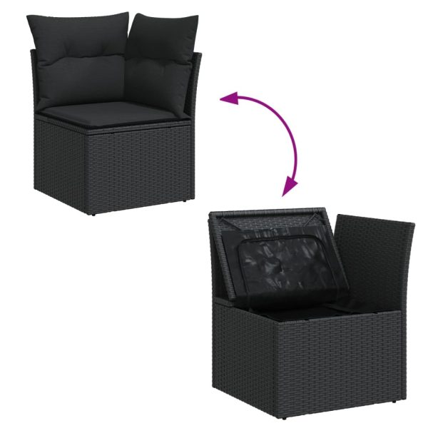 7-Delige Loungeset Met Kussens Poly Rattan - Afbeelding 6