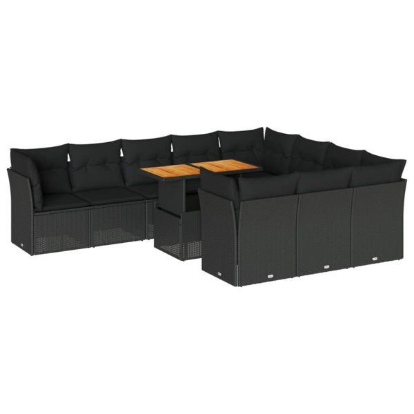 1 Loungeset Met Kussens Poly Rattan - Afbeelding 2