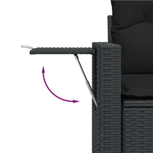 6-Delige Loungeset Met Kussens Poly Rattan - Afbeelding 7