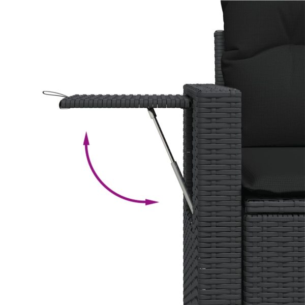 9-Delige Loungeset Met Kussens Poly Rattan - Afbeelding 7