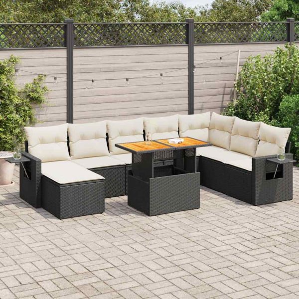 9-Delige Loungeset Met Kussens Poly Rattan - Afbeelding 15