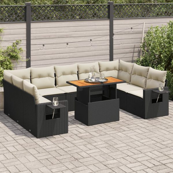 10-Delige Loungeset Met Kussens Poly Rattan - Afbeelding 14