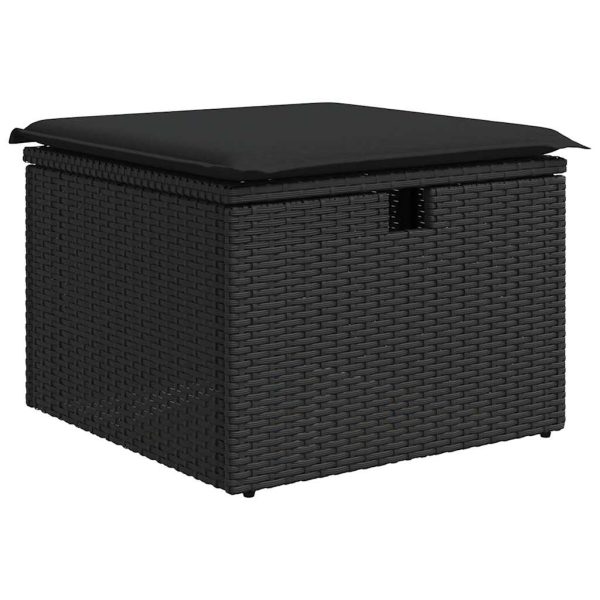 9-Delige Loungeset Met Kussens Poly Rattan - Afbeelding 5