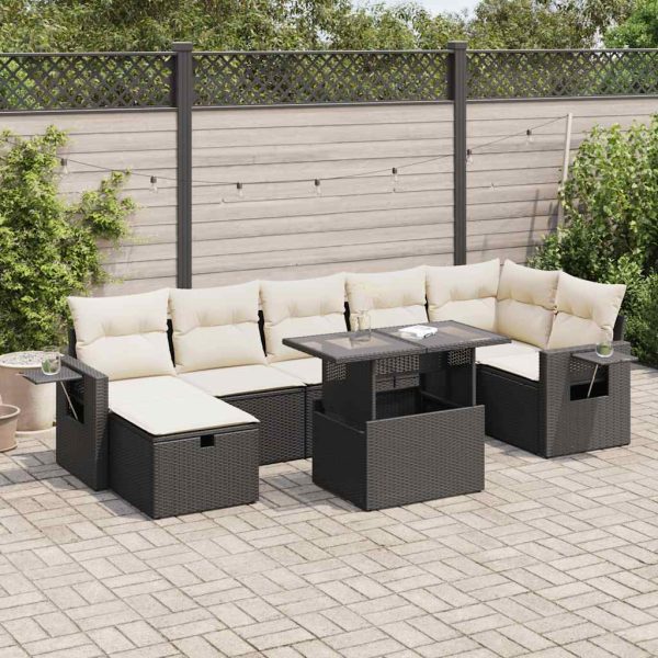 8-Delige Loungeset Met Kussens Poly Rattan - Afbeelding 18