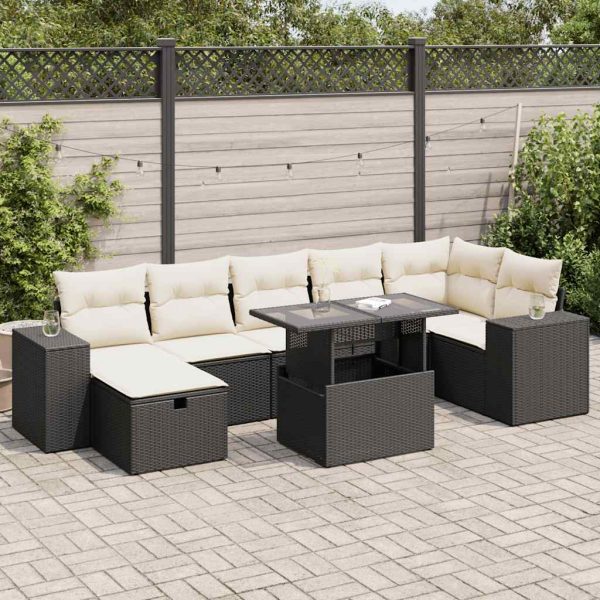 Loungeset Met Kussens Poly Rattan - Afbeelding 15