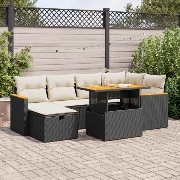 8-Delige Loungeset Met Kussens Poly Rattan - Afbeelding 15