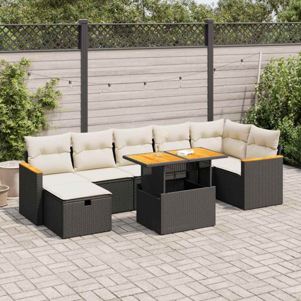 5-Delige Loungeset Met Kussens Poly Rattan - Afbeelding 14