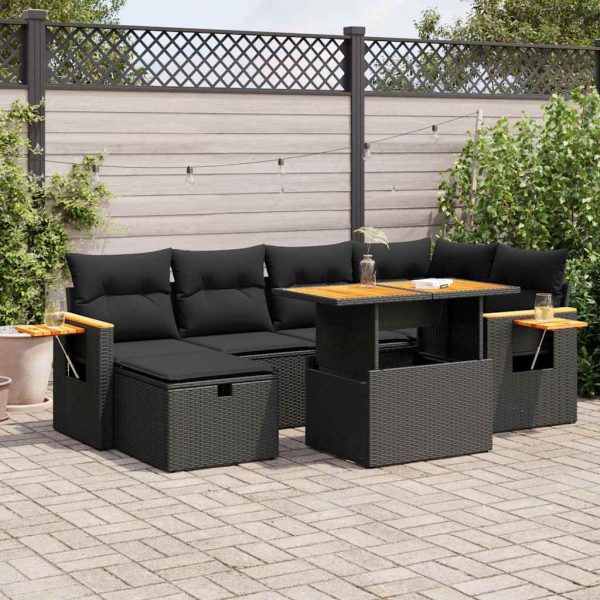 8-Delige Loungeset Met Kussens Poly Rattan