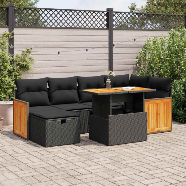 8-Delige Loungeset Met Kussens Poly Rattan