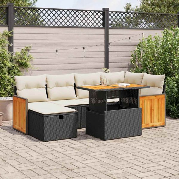 8-Delige Loungeset Met Kussens Poly Rattan - Afbeelding 15