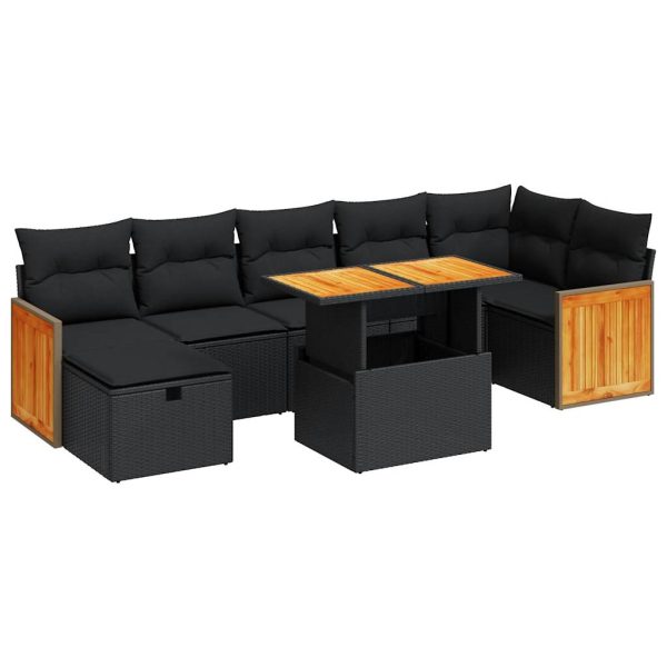 5-Delige Loungeset Met Kussens Poly Rattan - Afbeelding 2