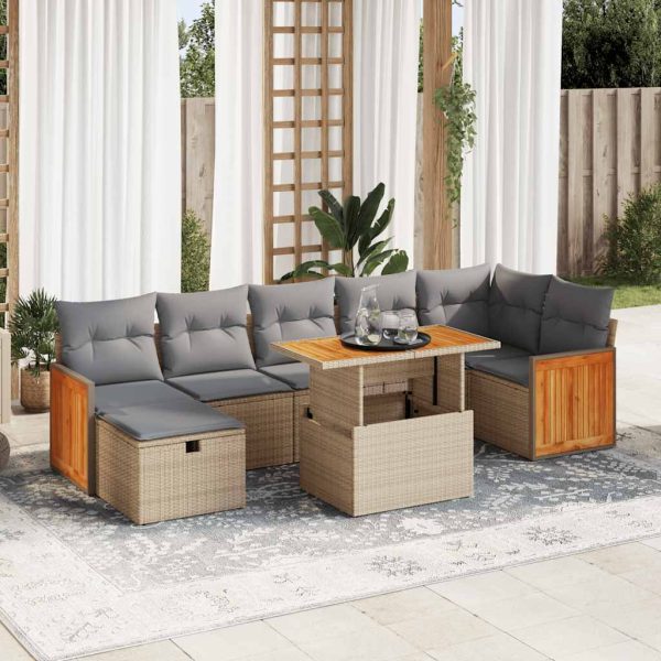 5-Delige Loungeset Met Kussens Poly Rattan - Afbeelding 14