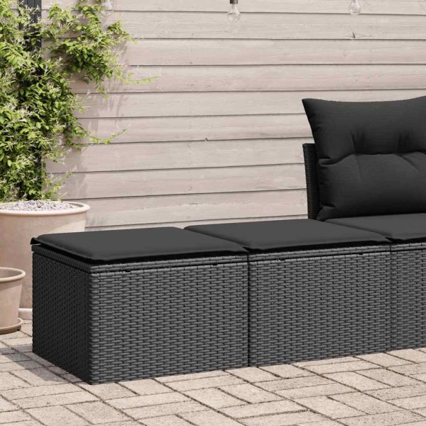 2-Delige Loungeset Met Kussens Poly Rattan Acacia