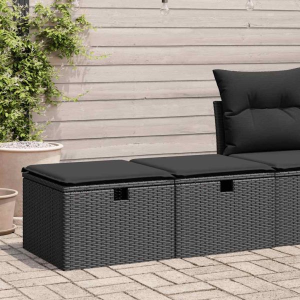 2-Delige Loungeset Met Kussens Poly Rattan Acacia