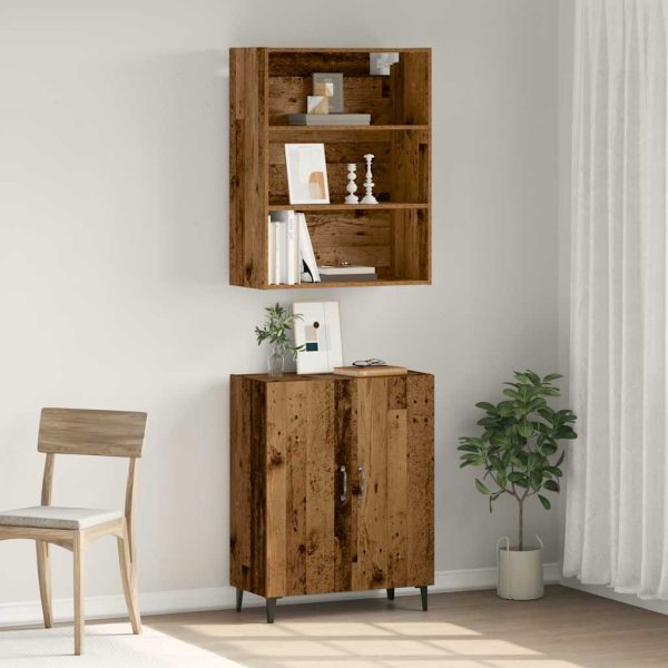 Dressoir Met Wandkast Bewerkt Hout Kleurig - Afbeelding 3